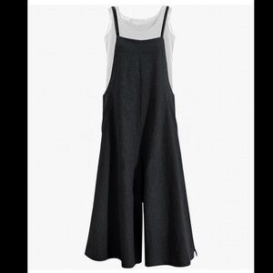 YESNO Trendy Black Overalls/Jumpsuit Size Large NWT